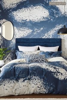 Harlequin Blue Enigmatic Square Pillowcase Pair (439620) | 119 QAR