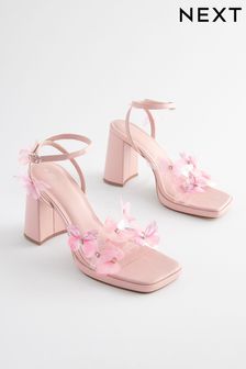 Rosa - Forever Comfort® Sandalen mit Schmetterlingen und Blockabsatz (439747) | 64 €