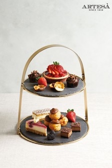 2 Tier 29x35cm Slate Serving Stand (440305) | $54