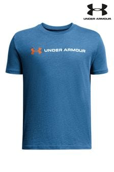 Under Armour Blue Logo Wordmark T-Shirt (440341) | 140 SAR