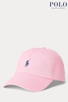 Розовый - Саржевая кепка с логотипом Polo Ralph Lauren (440989) | €73