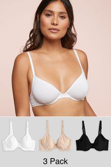 Non Pad Wired Balcony Bras 3 Pack (441815) | $54