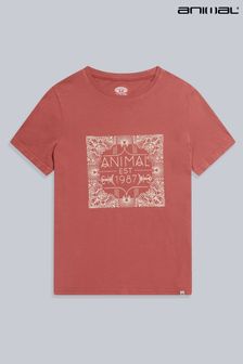 T-shirt Animal graphique bio Carina orange femme (442391) | 37€