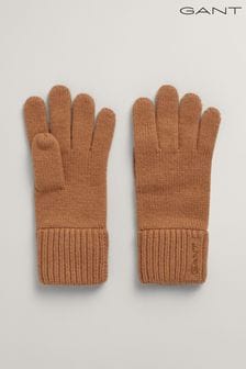 Черные вязаные перчатки из шерсти Gant (442721) | €28