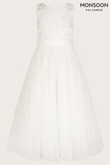 Monsoon Natural Odette Alice Tulle Maxi Dress (442947) | €77 - €89