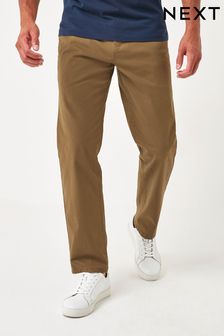 Tan Brown - Relaxed Fit - Stretch Chino Trousers (443527) | MYR 104