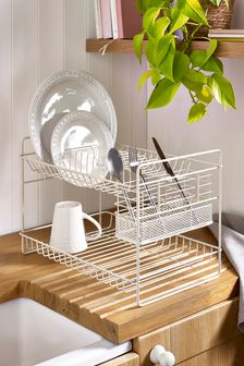 Cream 2 Tier Dish Drainer And Cutlery Holder (443795) | 36 €