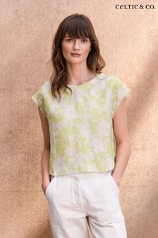 Зеленая льняная блузка с пуговицами на спине Celtic & Co. (443878) | €53