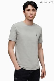 AllSaints Grey Chrome Brace Short-Sleeve Crew T-Shirt (444562) | 173 QAR