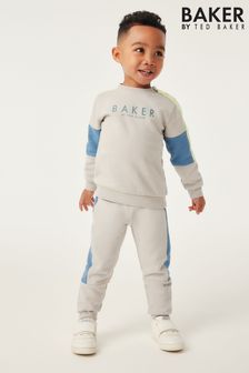 لون محايد - Baker By Ted Baker (0-6 سنوات) Colourblock Sweater And Jogger Set (444939) | 191 د.إ - 227 د.إ