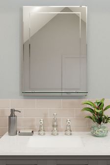 Croydex Devoke Recatngular Double Layer Mirror With Shelves