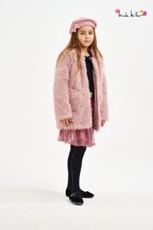 Nicole Miller Pink Faux Fur Coat (445182) | ₪ 327 - ₪ 377