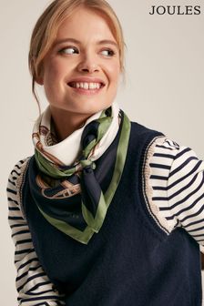 Joules Bloomfield Cream Square Silk Scarf (445574) | €50