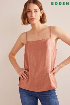 Roza - Daljša majica s tankimi naramnicami Boden (446054) | €37
