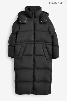 Čierny kabát Gant Long Down Ebony (446199) | €359