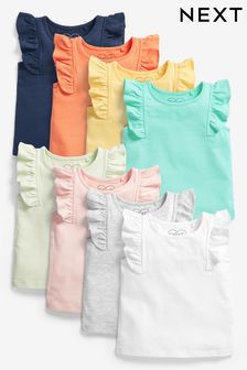8 Pack Cotton Basic Vests (3mths-7yrs)