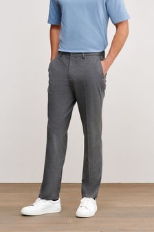 Light Grey Slim Fit Motion Flex Commuter Trousers (446749) | €9