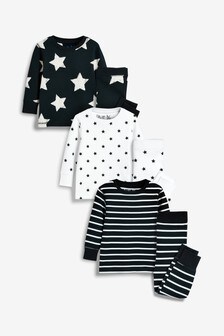 Navy Star/Stripe 3 Pack Snuggle Pyjamas (9mths-12yrs) (446803) | kr295 - kr376