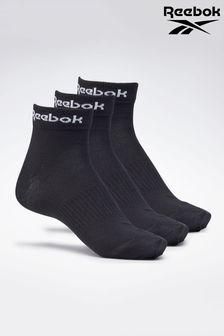 Reebok Mens Black Active Core 3 Pack Ankle Socks (446938) | 7 €