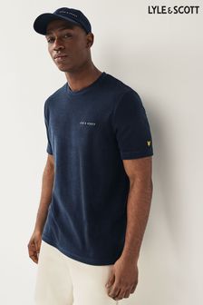 Azul marino - Camiseta de toalla con el logotipo bordado de Lyle & Scott (446943) | 64 €