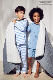 The White Company Blue Sail Boat And Stripe Set Of Two Pyjamas (447362) | €40 - €45
