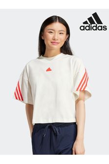 Білий - Adidas Спортивний одяг Майбутні ікони 3-смуги футболка (447819) | 1 602 ₴