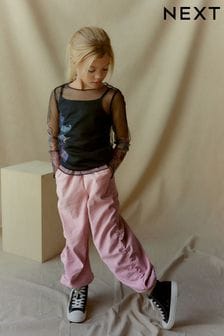 Pink Ruched Parachute Cargo Trousers (3-16yrs) (447892) | €16 - €22