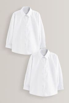 2 Pack Long Sleeve Formal School Shirts (3-18yrs)