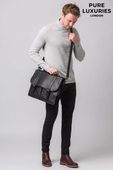 Черный - Кожаная сумка для офиса Pure Luxuries London Baxter (448881) | €146