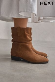 Flat slouch ankle boots store