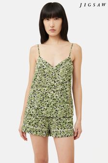 Jigsaw Green Brushwork Cami & Shorts Set (449401) | 172 zł