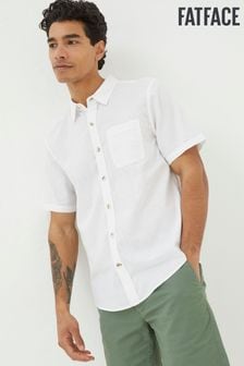 FatFace White Bugle Linen Cotton Shirt (449544) | kr571