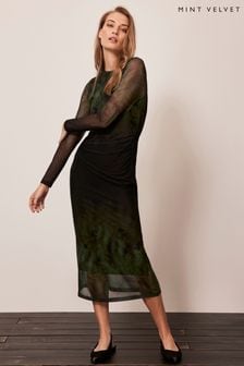 Mint Velvet Green Printed Midi Dress (449646) | €104