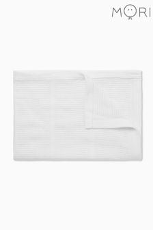 MORI White Soft Cotton & Bamboo Cellular Baby Blanket (449904) | €26