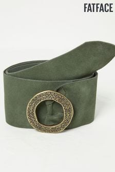 FatFace Green Soft Wide Suede Belt (450390) | AED164