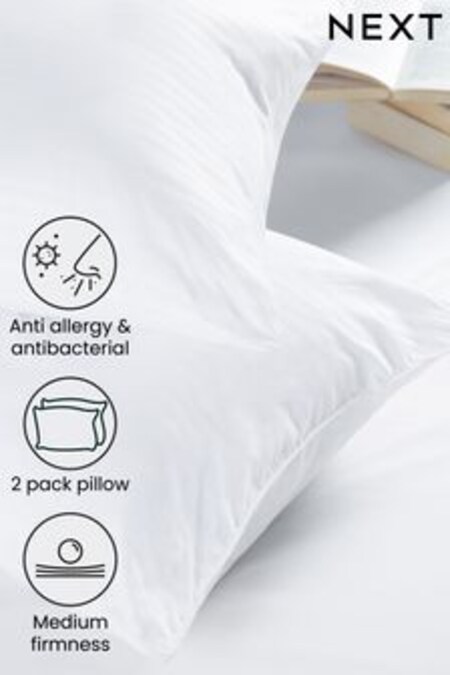 Medium Set of 2 Anti Allergy and Antibacterial Pillows (450850) | OMR9