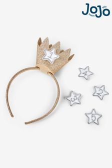 JoJo Maman Bébé Gold Birthday Crown Headband (451177) | Kč395