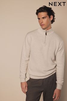 Mens Natural Jumpers Natural Crew V Neck Jumpers Next Luxembourg