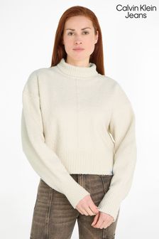 Calvin Klein Jeans - Crème hoogsluitende sweater (451754) | €84