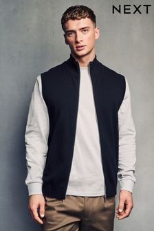 Men s Jumpers Plain Sleeveless Knitwear Next Oman