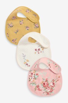 Pink Floral Baby 3 Pack Bibs (452225) | $13