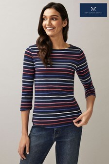 T-shirt style marinière Crew Company Essential bleu