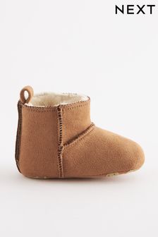 Tan Brown Warm Lined Baby Pram Boots (0-24mths) (452718) | ₪ 38 - ₪ 42