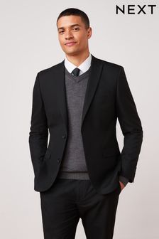 Black Slim Two Button Suit Jacket (453143) | SGD 101 - SGD 106