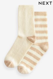 Neutral Cosy Socks 2 Pack (453833) | OMR4