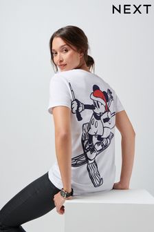Weiß - License Disney T-Shirt mit Weihnachtsgrafik (454052) | 22 €