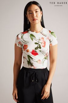 Ted Baker White Treyya Printed Fitted T-Shirt (454683) | €60