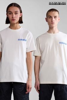 Napapijri Boyd White Short Sleeve T-Shirt (454923) | KRW64,000