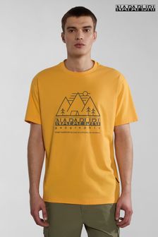 Napapijri Faber Yellow Short Sleeve T-Shirt (454989) | KRW64,000