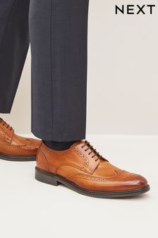 Tan Brown Leather Derby Brogues (455046) | €67